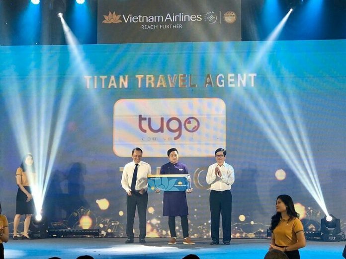 Tugo nhận danh hiệu top 3 doanh thu cao nhất từ Vietnam Airlines. Ảnh: Tugo.