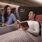 Singapore Airlines khai thác đường bay đến Hà Nội Khoang hạng thương gia trên máy bay Airbus 350-900.