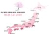 Hoa anh đào Nhật Bản nở sớm Bản đồ dự báo mùa hoa anh đào năm 2020 trên toàn nước Nhật.
