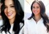 Bị nhầm vì quá giống Meghan Markle Christine (trái) thường bị nhầm là Meghan Markle (phải). Ảnh: Mega/Shutterstock.