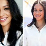 Bị nhầm vì quá giống Meghan Markle Christine (trái) thường bị nhầm là Meghan Markle (phải). Ảnh: Mega/Shutterstock.