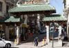 Phố người Hoa ế ẩm ở San Francisco Cổng vào phố người Hoa, San Francisco sáng 26/2. Ảnh: John G Mabanglo/EPA.