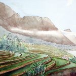 Cảnh đẹp Việt Nam tái hiện qua tranh vẽ của du khách Pháp Canh dep Viet Nam tai hien qua tranh ve cua du khach Phap hinh anh 1 3.jpg