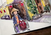 Hội An qua nét vẽ ký họa của du khách Tây Hoi An qua net ve ky hoa cua du khach Tay hinh anh 1 96253826_2435155883426076_4828445164245035335_n_1.jpg