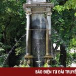 Đài phun nước vườn hoa Diên Hồng có nguy cơ nghiêng đổ