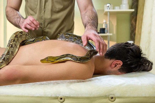 Massage lửa, thả rắn trên lưng,... 6 spa kỳ dị nhất thế giới ít ai dám thử - Ảnh 6.