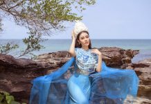 Kim Thảo diện trang phục của Nhật Dũng, kêu gọi bảo vệ môi trường biển Kim Thảo diện trang phục của Nhật Dũng, kêu gọi bảo vệ môi trường biển