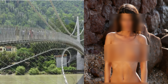 Nữ du khách bị bắt vì khỏa thân quay video trên cây cầu linh thiêng - 1