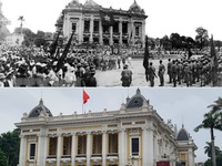 Ký ức lịch sử của mùa Thu 1945 ở Hà Nội qua những bức ảnh xưa và nay