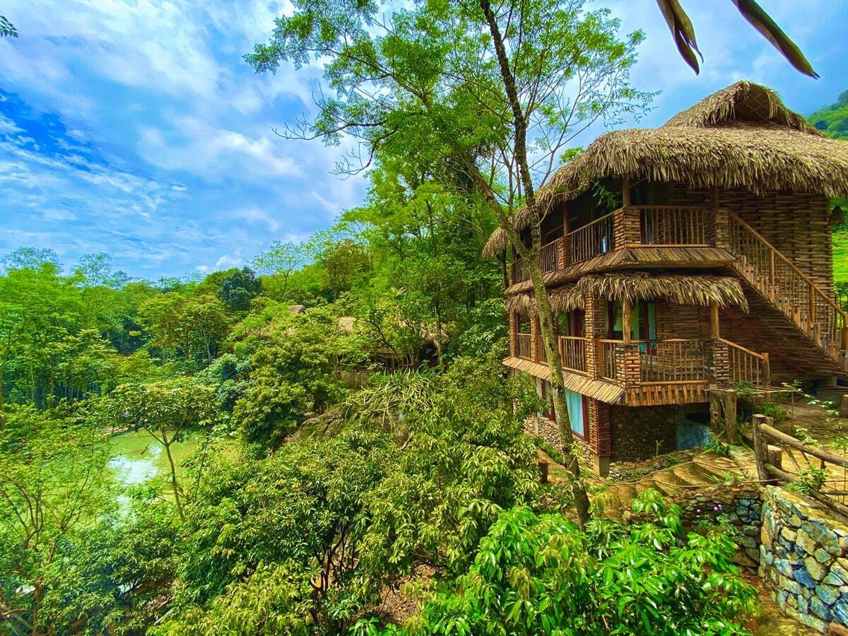 không gian phòng nghỉ Jungle Lodge Pù Luông