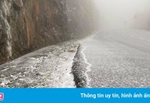 Băng tuyết ở đèo Ô Quy Hồ khiến đường đi nguy hiểm