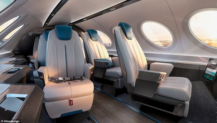 Những thiết kế khoang máy bay ấn tượng: Quán cà phê, giường tầng... trên trời - Ảnh 1.