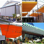 Mẫu bạt xếp, bạt kéo che nắng mưa ngoài trời được ưa chuộng nhất năm